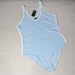 WILD Fable Tank Bodysuit Blue with White Stripes Women Size 1X